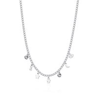 Collana Sagapo Donna Message in Acciaio Cristallo SSG01